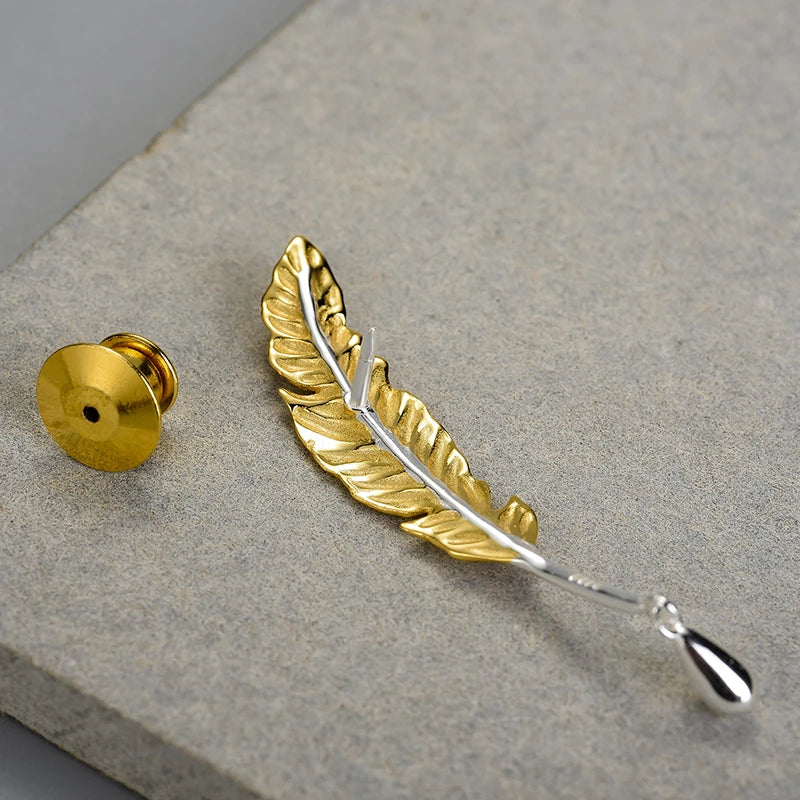 Lucky Goose Feather Brooch