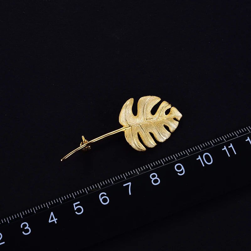Monstera Leaf Brooch
