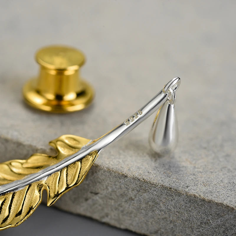 Lucky Goose Feather Brooch