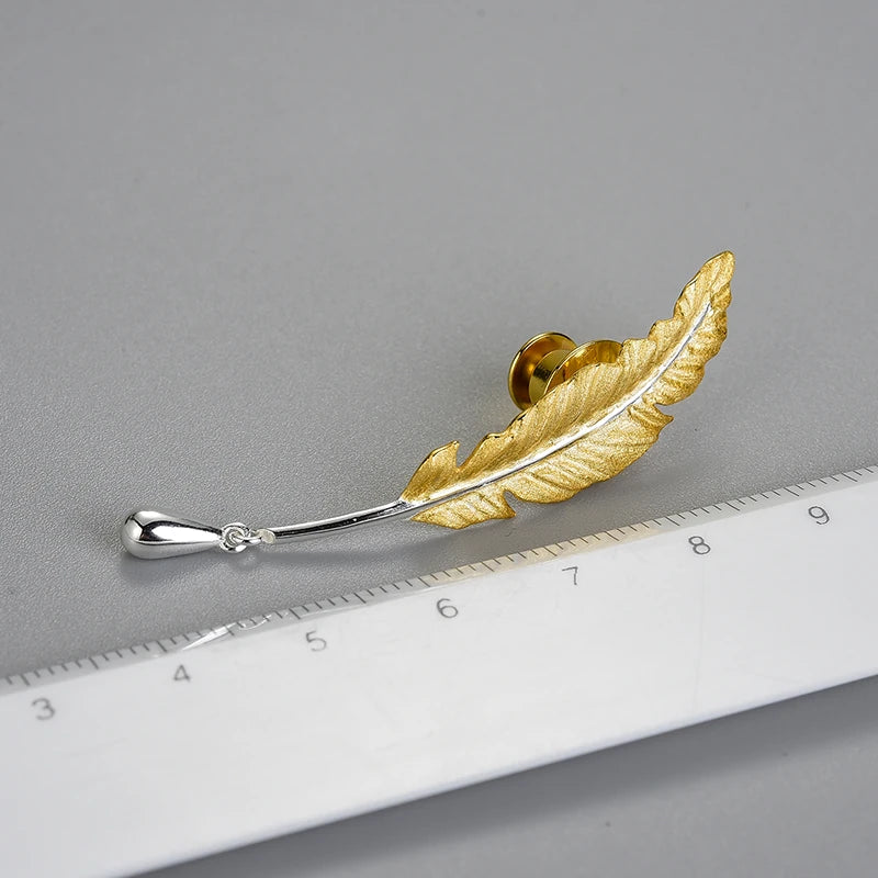 Lucky Goose Feather Brooch