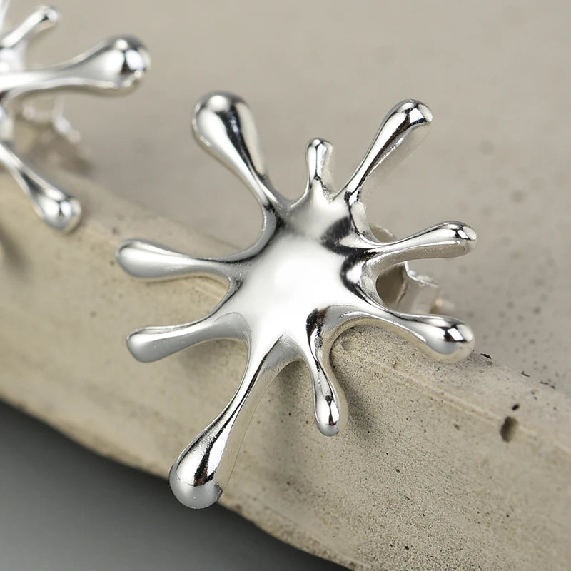 A Splash of Gold Stud Earrings