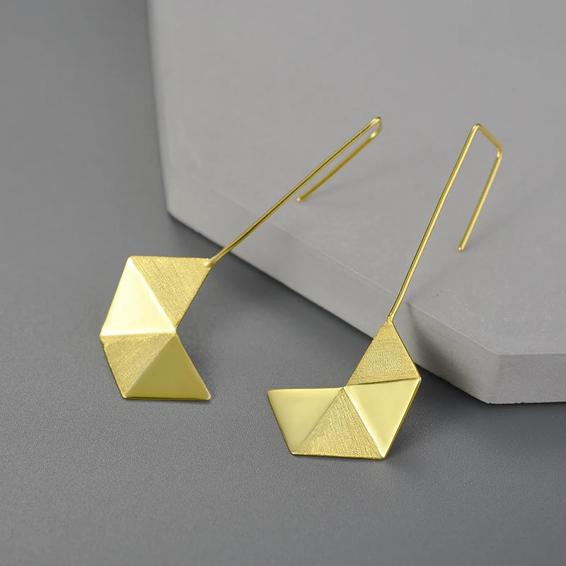 Minimalist Origami Dangle Earrings