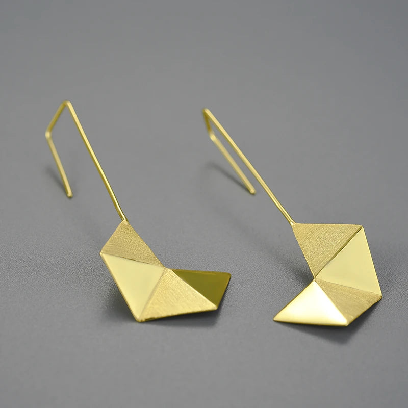 Minimalist Origami Dangle Earrings