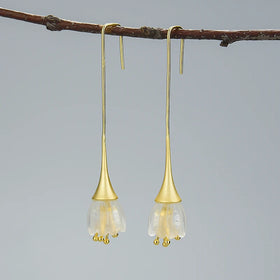 Tulip Of The Valley Long Earrings