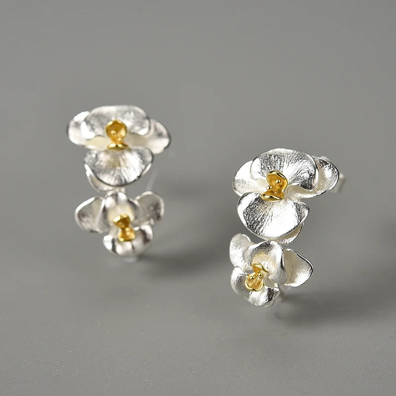 Delicate Phalaenopsis Flower Earrings