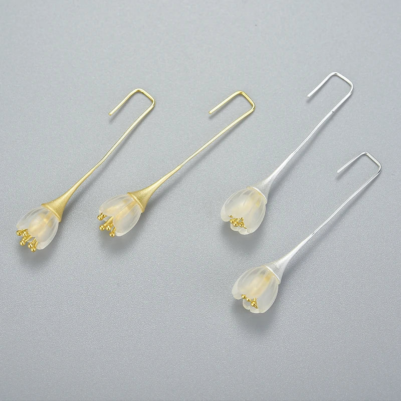 Tulip Of The Valley Long Earrings