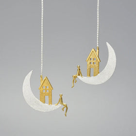 A Home on the Moon Earrings