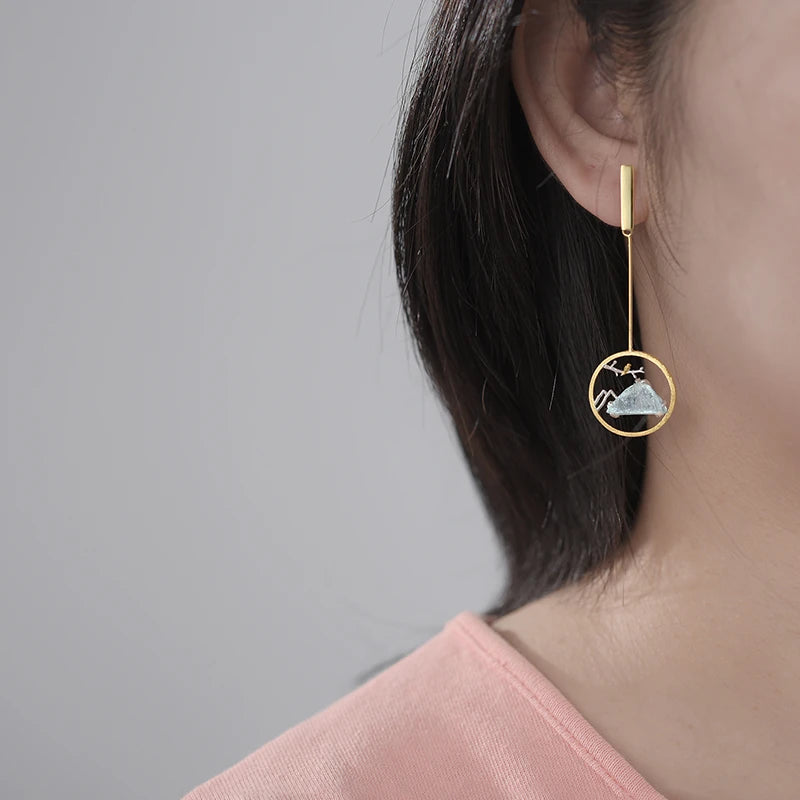 Bluebird of Icy Mountains Earrings