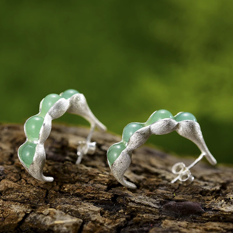 Peapod Aventurine Earrings