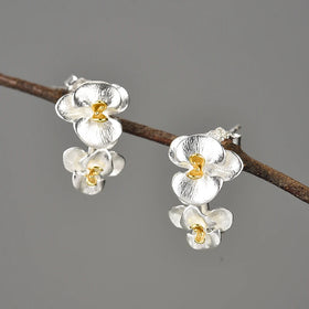 Delicate Phalaenopsis Flower Earrings