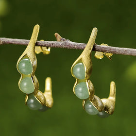 Peapod Aventurine Earrings