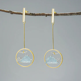 Bluebird of Icy Mountains Earrings
