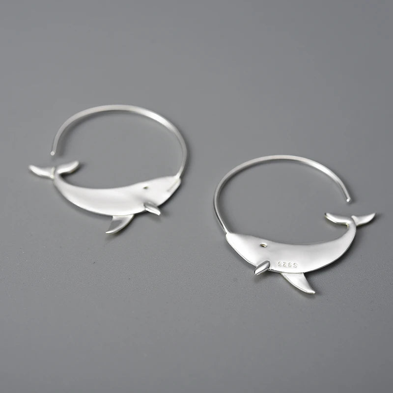 Noble Whale Dainty Earrings