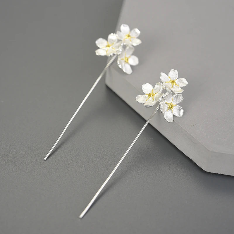 Forget Me Not Triple Drop Earrings