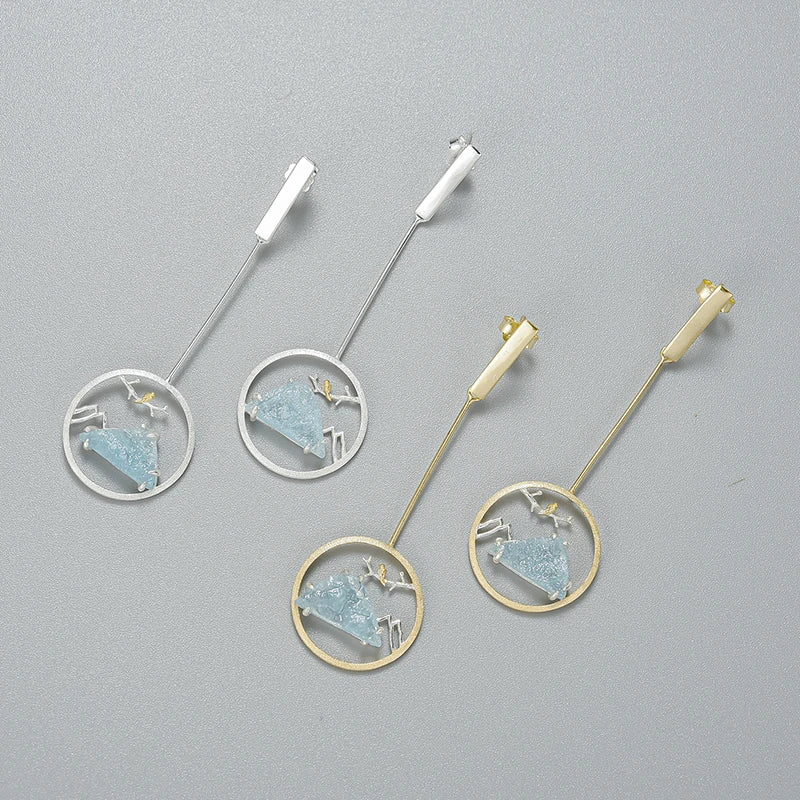 Bluebird of Icy Mountains Earrings