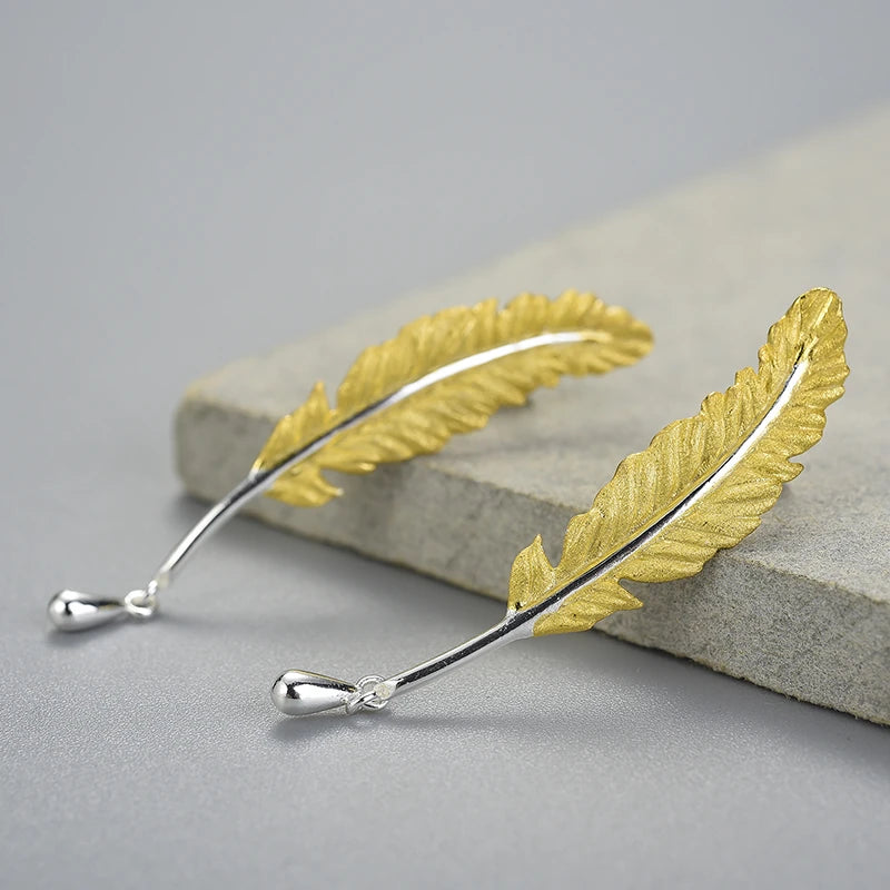Lucky Goose Feather Earrings