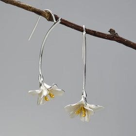 Alluring Freesia Flower Drop Earrings