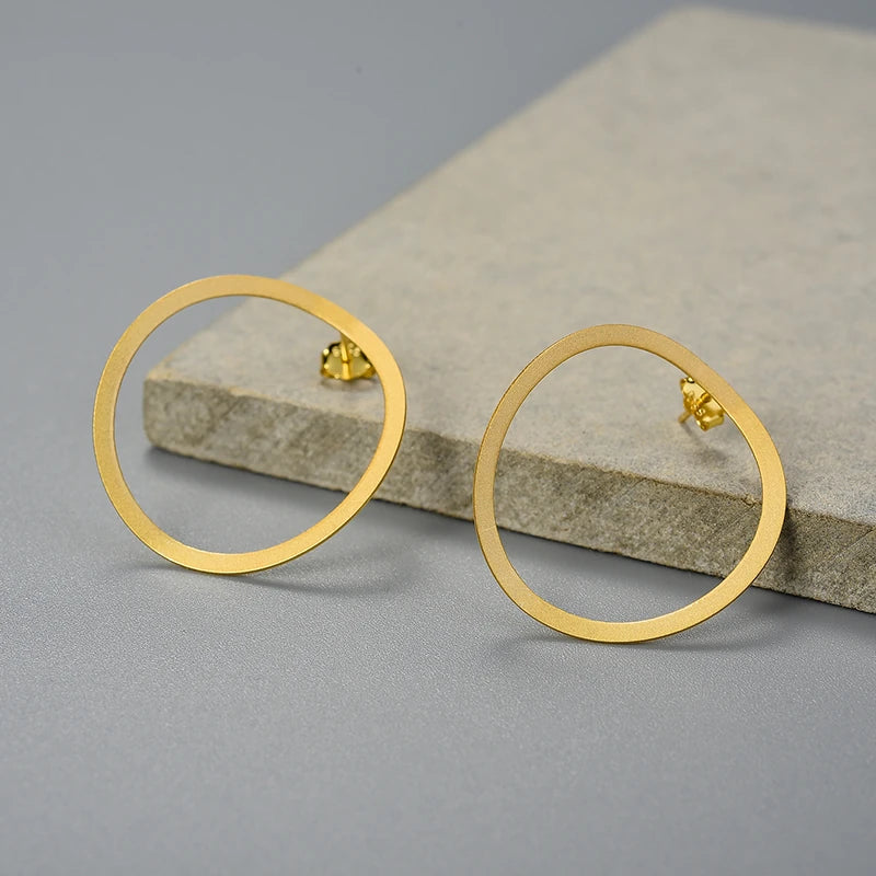 Minimalist Irregular Hoop Earrings