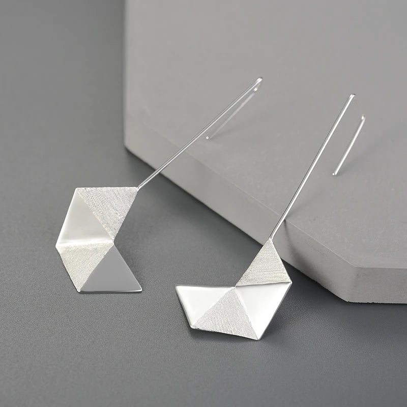 Minimalist Origami Dangle Earrings