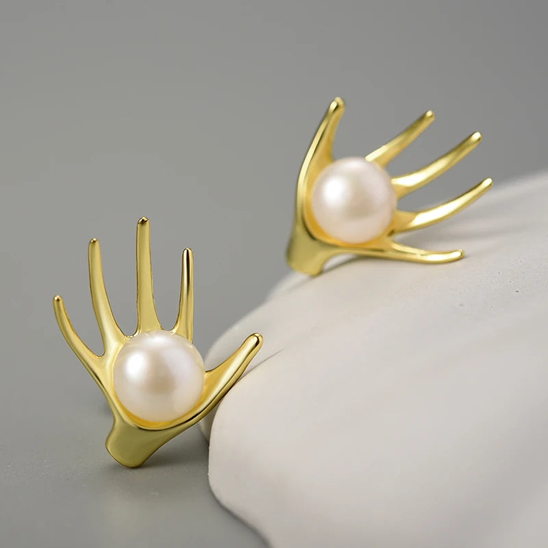 Moon Catcher Stud Earrings
