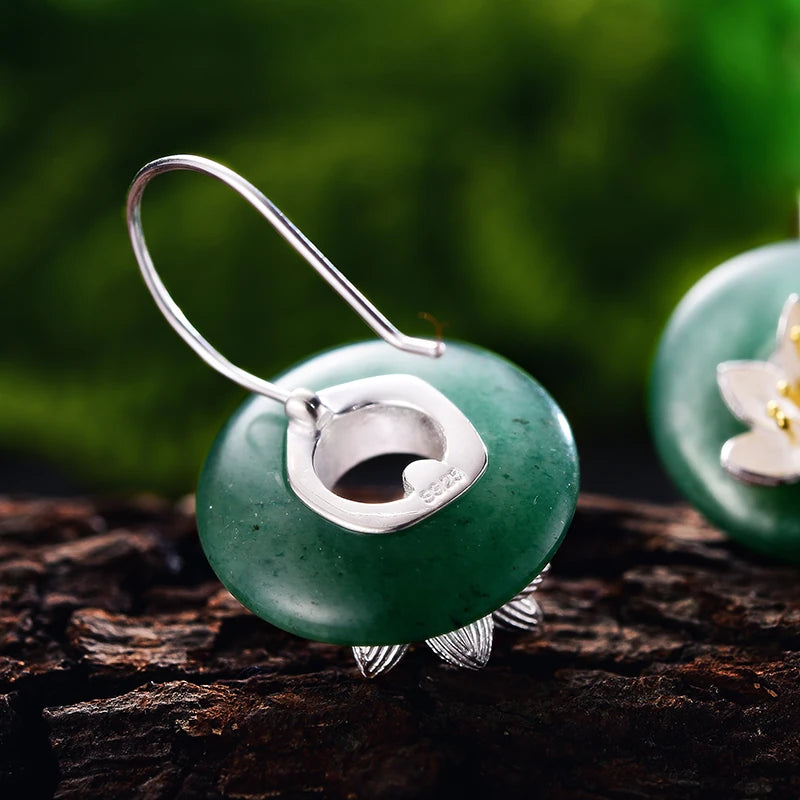 Jade Lotus Whispers Earrings