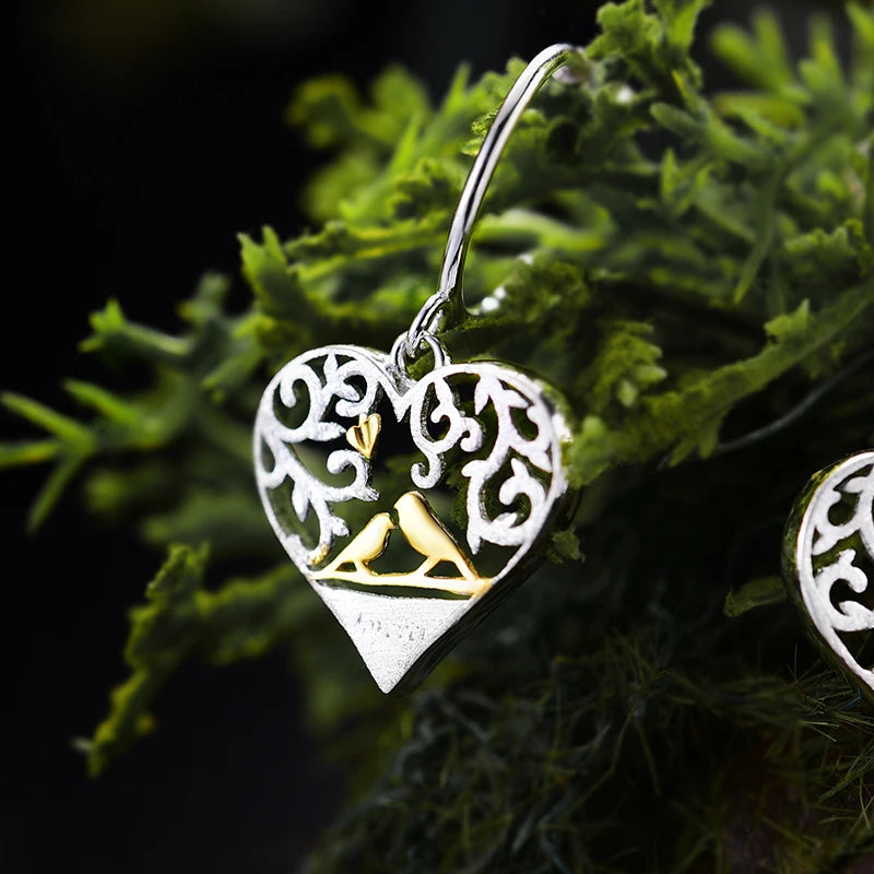 Birds in Love Drop Earrings