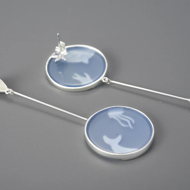 Mysteries Of The Deep Agate Drop Earrings