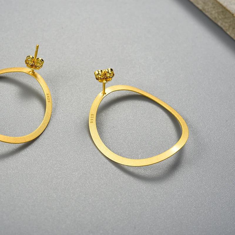 Minimalist Irregular Hoop Earrings