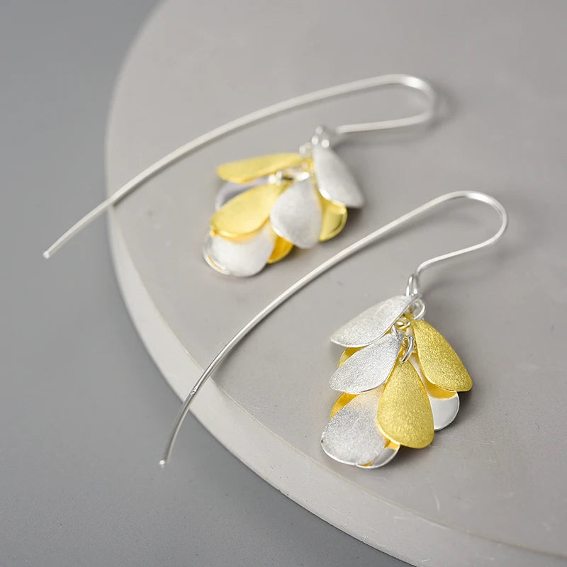 Unique Rice Bloom Dangle Earrings