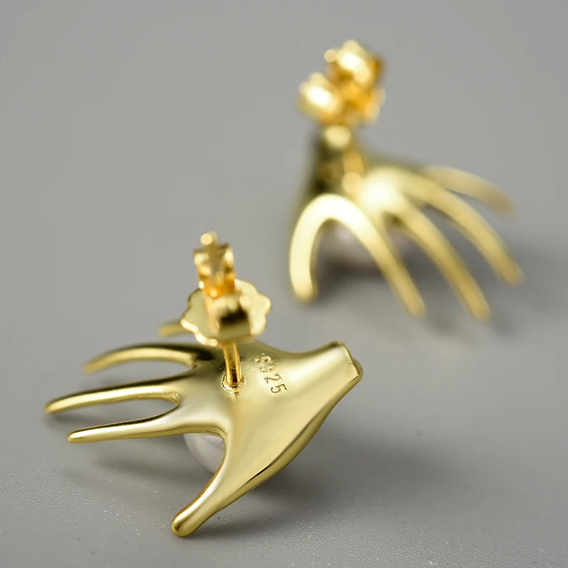 Moon Catcher Stud Earrings