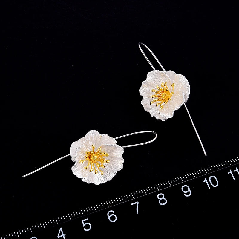 Poppy Bloom Dangle Earrings