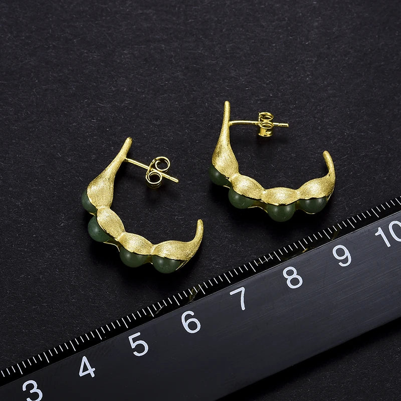 Peapod Aventurine Earrings