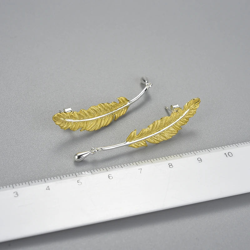Lucky Goose Feather Earrings