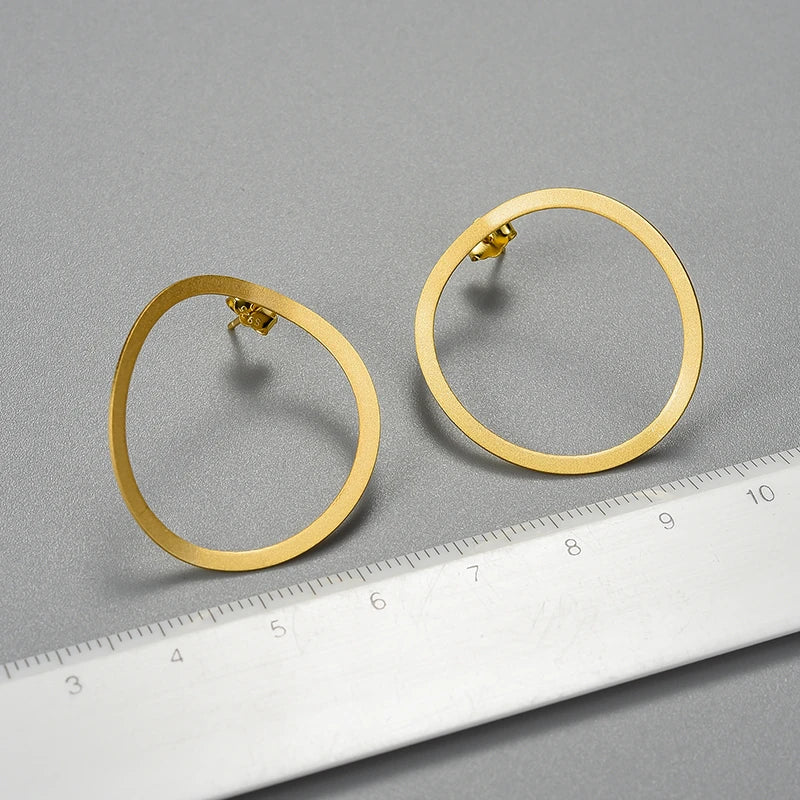 Minimalist Irregular Hoop Earrings