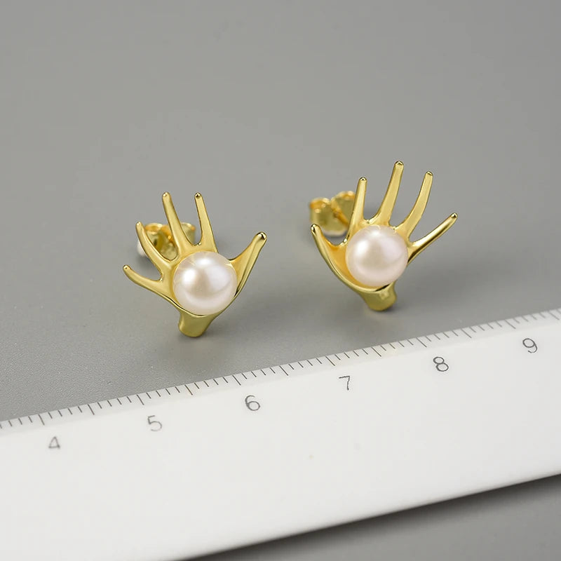 Moon Catcher Stud Earrings