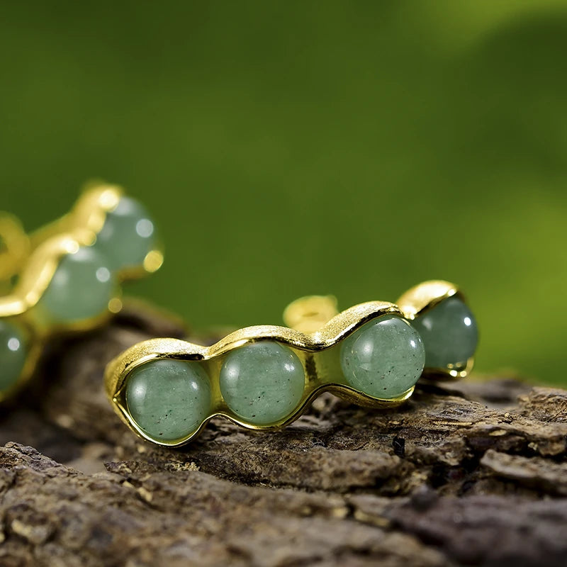 Peapod Aventurine Earrings