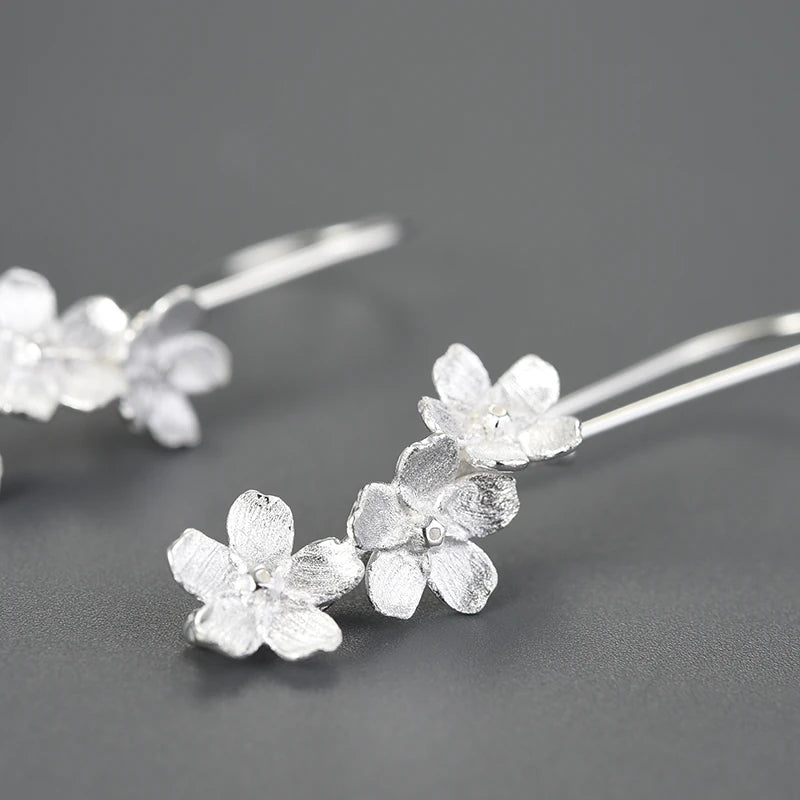 Forget Me Not Blossom Dangle Earrings