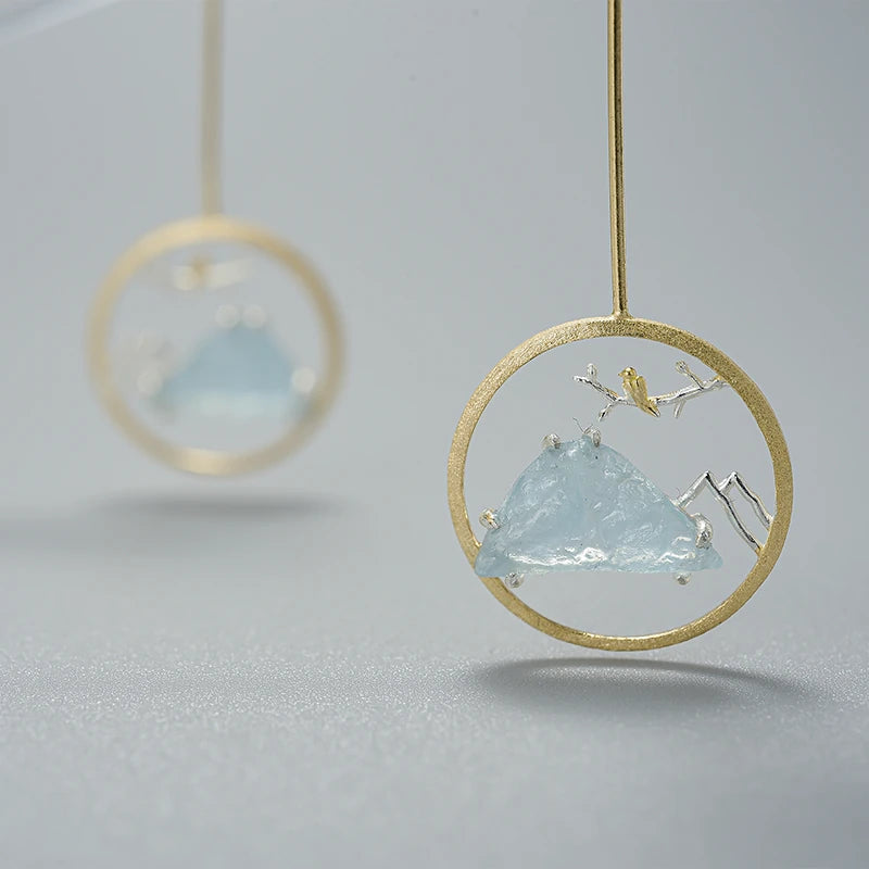 Bluebird of Icy Mountains Earrings