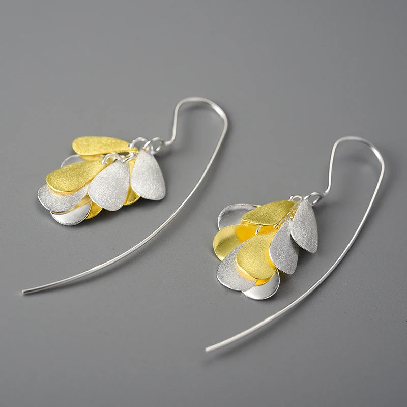 Unique Rice Bloom Dangle Earrings