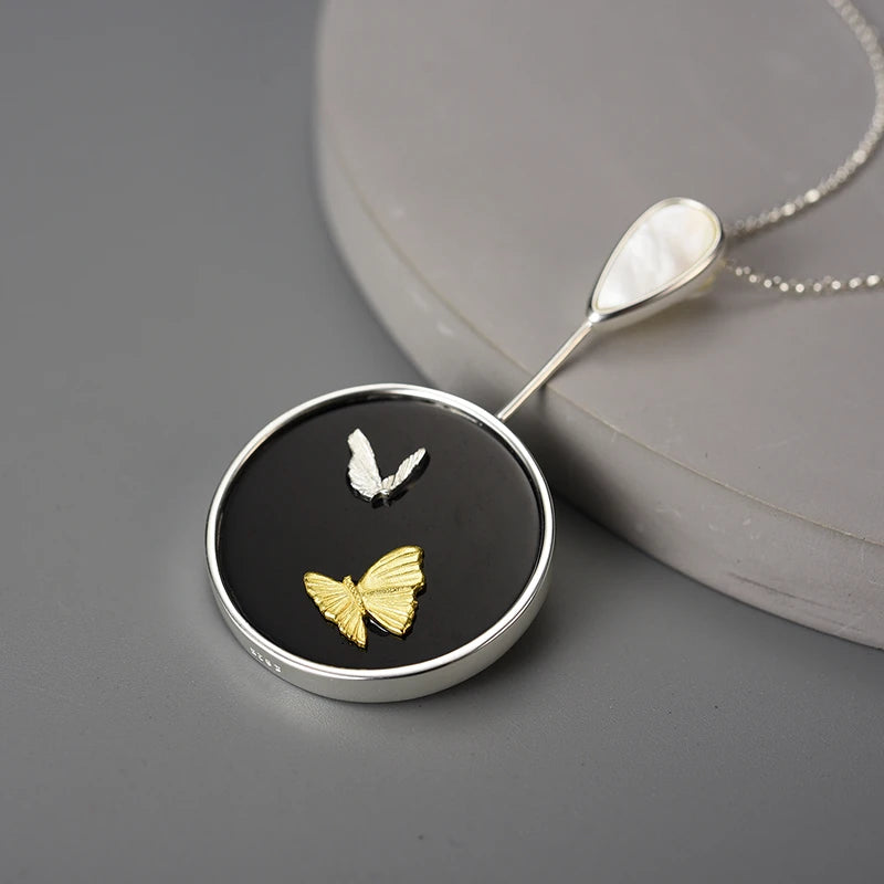 Agate Butterfly Necklace