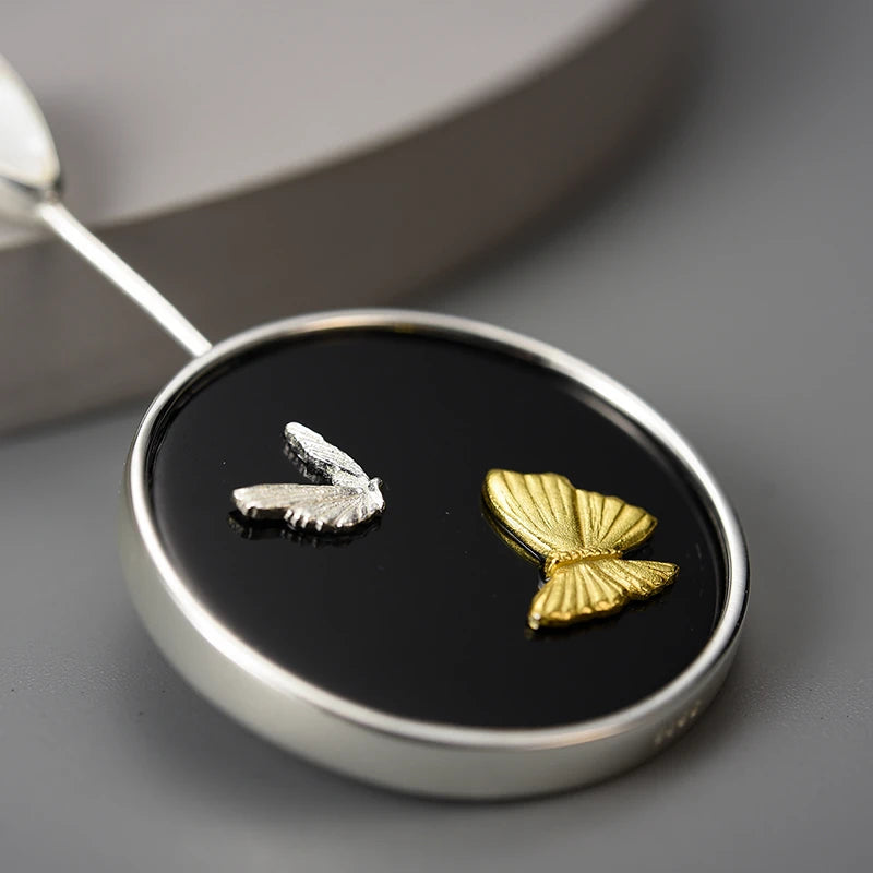 Agate Butterfly Necklace