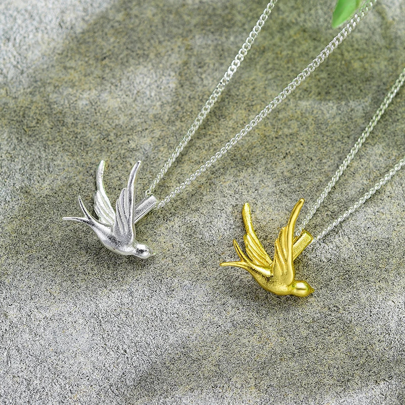 Delicate Small Swallow Necklace