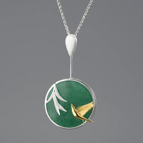 Swallow and Willow in Spring Wind Necklace
