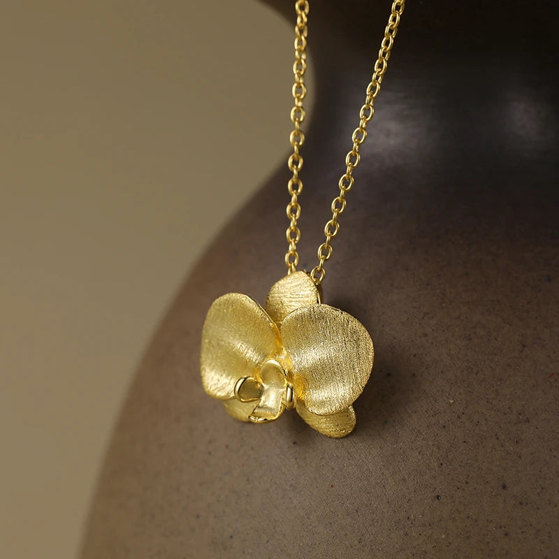 Delicate Phalaenopsis Flower Necklace