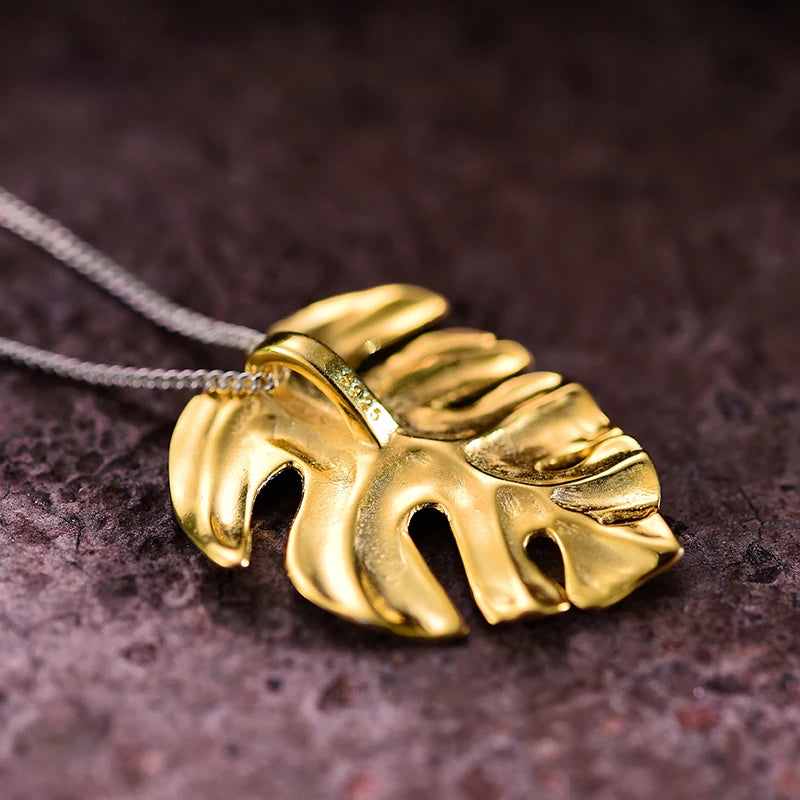Monstera Leaf Necklace
