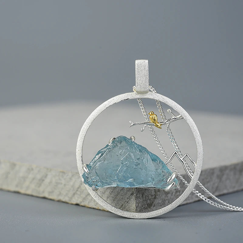Bluebird of Icy Mountains Necklace