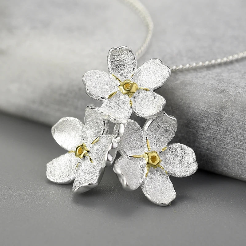 Forget Me Not Bouquet Necklace