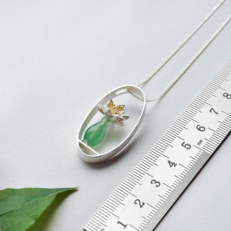 Lotus Whispers Vase Necklace