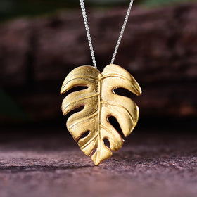 Monstera Leaf Necklace