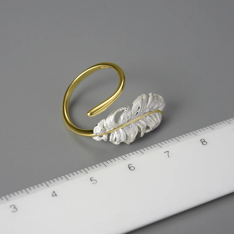 Lucky Goose Feather Ring